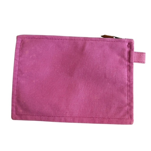 Authentic HERMES Pink Cotton Bora Bora Pouch Travel Toiletry Bag - Picture 8 of 11